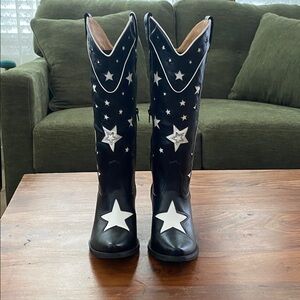 Redtop Black Star Cowboy Boots